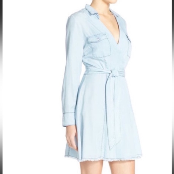 BB DAKOTA Wrap Dress 100% Tencel - Picture 3 of 8